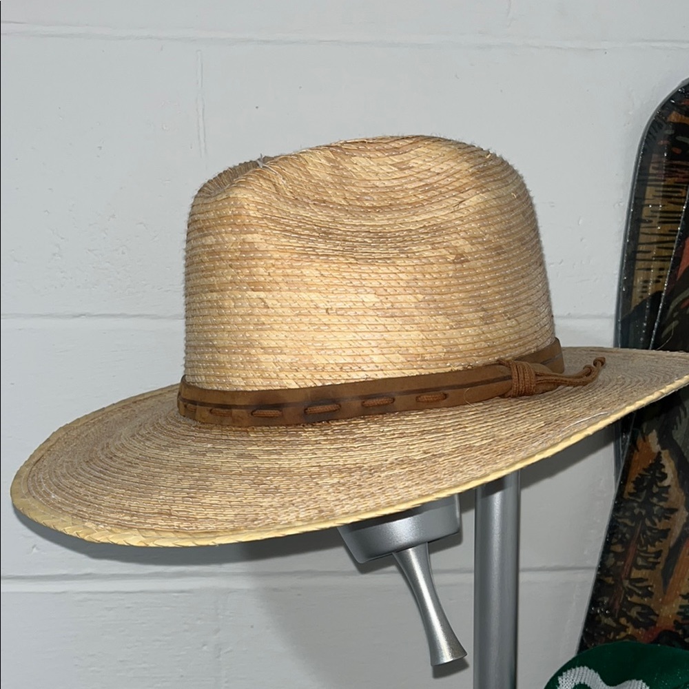 Woolrich Men's Natural Straw Hat with Brown Band size 7 3/8